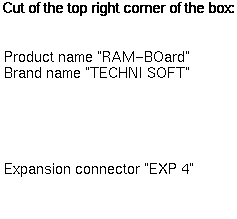 Picture: Description of the top right corner